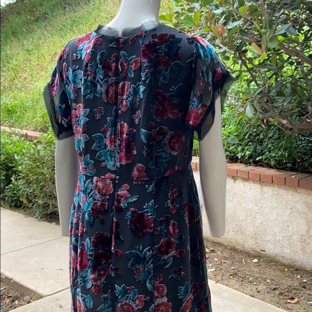 Vintage velvet silk Nanette Lepore belle floral dress gown $648 Y2K luxe - Picture 15 of 17
